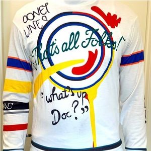 Men’s multi colored sweater Bugs Bunny Looney Tunes Logo